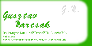 gusztav marcsak business card